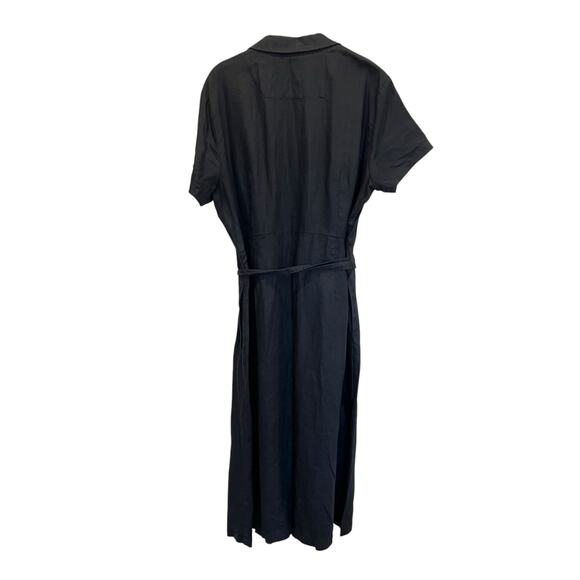 Quince 100% European Linen Button Front Dress in Black Women's XL - Picture 7 of 13